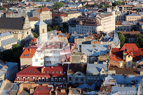 Image of view to the house-tops in Lvov city