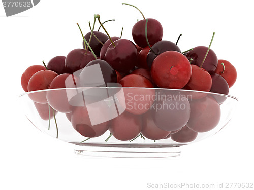 Image of Sweet cherries on a plate