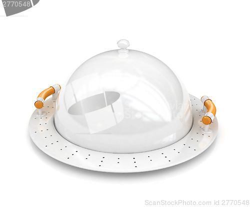 Image of restaurant cloche with lid 