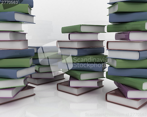 Image of colorful real books