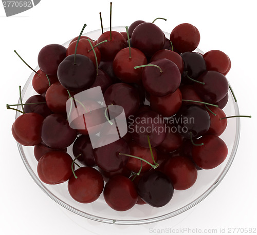 Image of Sweet cherries on a plate