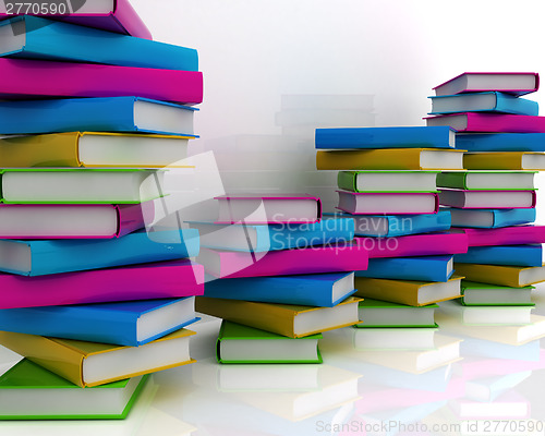 Image of colorful real books