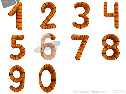 Image of Wooden numbers set 