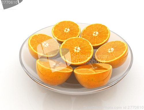 Image of half oranges on a plate