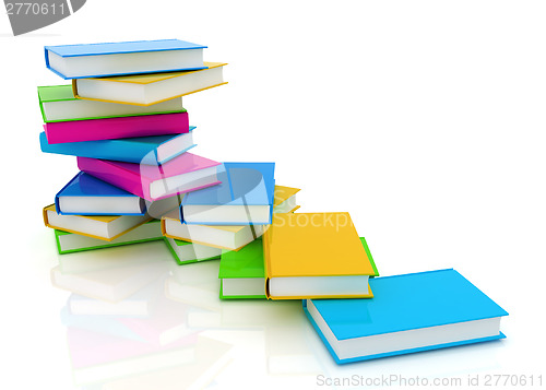 Image of colorful real books