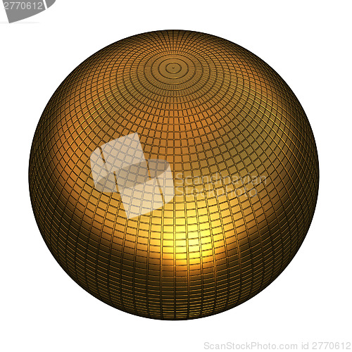 Image of Gold Ball 3d render 