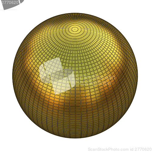 Image of Gold Ball 3d render 