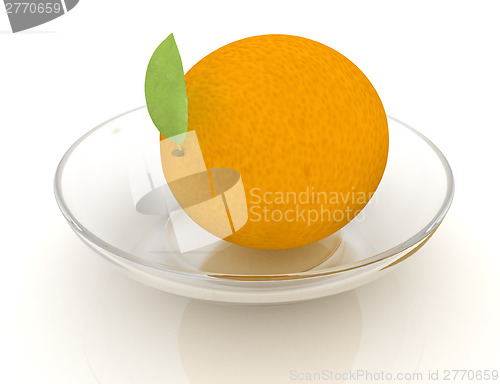 Image of Orange on a plate