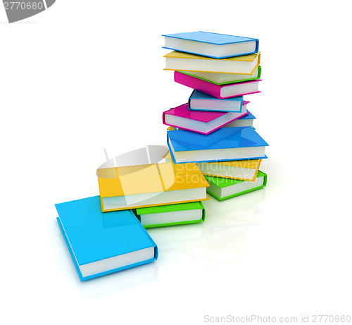 Image of colorful real books