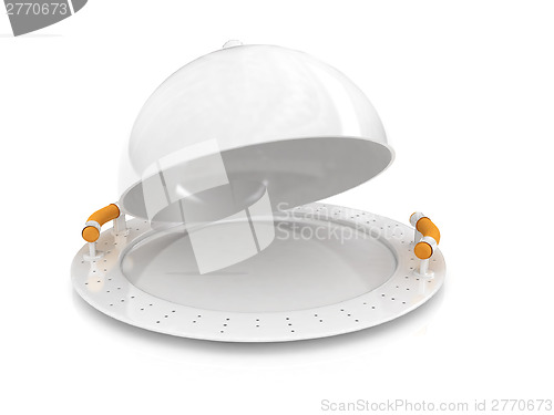 Image of restaurant cloche with lid 