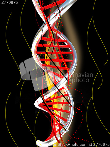 Image of DNA structure model background 