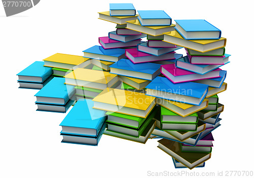 Image of colorful real books