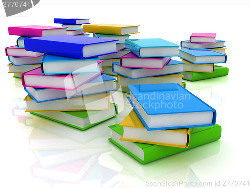 Image of colorful real books