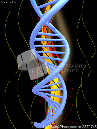 Image of DNA structure model background 