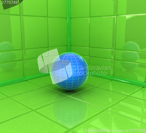 Image of Corner in the room with ball 