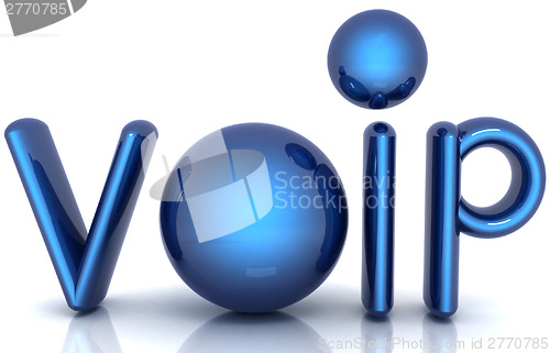 Image of Word VoIP with 3D globe