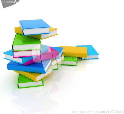 Image of colorful real books