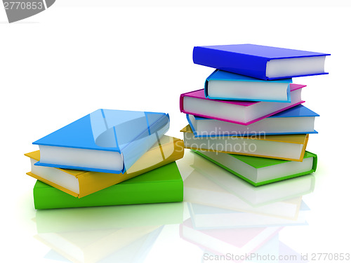 Image of colorful real books