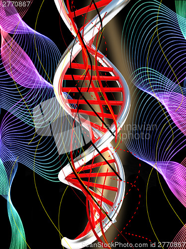 Image of DNA structure model background 