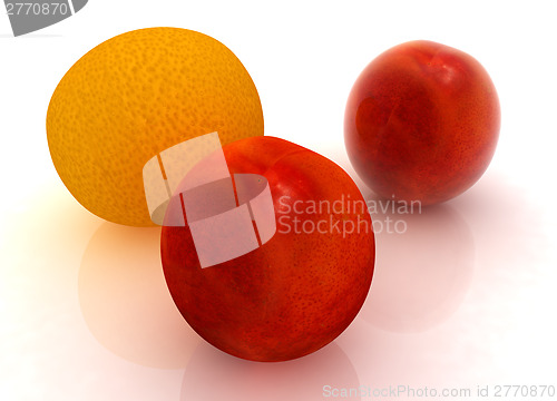 Image of fresh peaches and mandarin