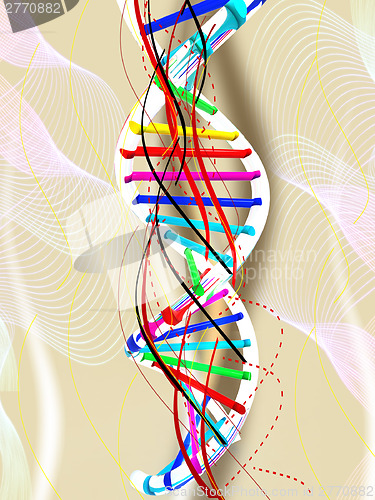 Image of DNA structure model background 