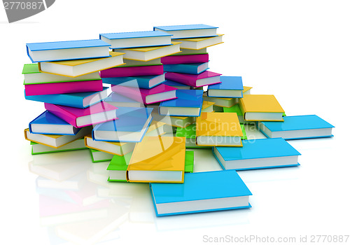 Image of colorful real books