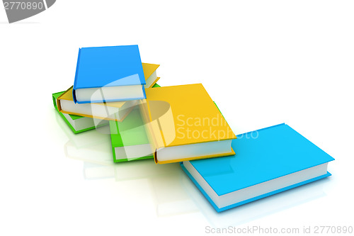 Image of colorful real books