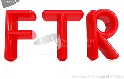 Image of "FTR" 3d red text 