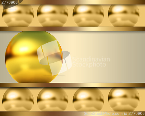 Image of template with golden ball