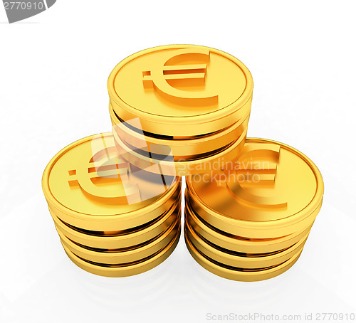 Image of Gold euro coins