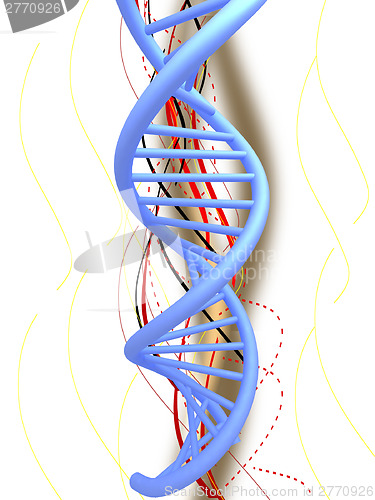 Image of DNA structure model background 