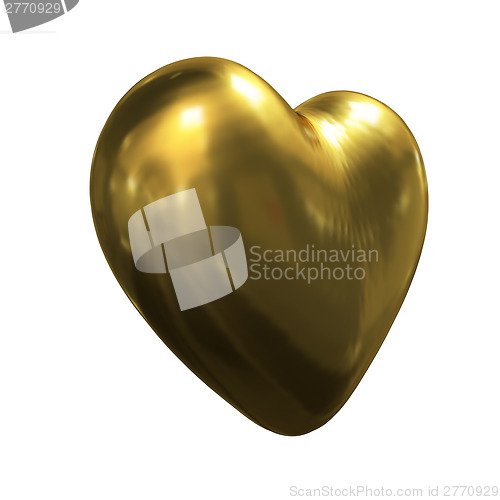 Image of 3d glossy metall heart