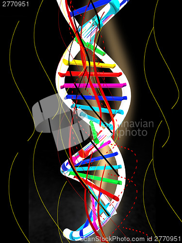 Image of DNA structure model background 