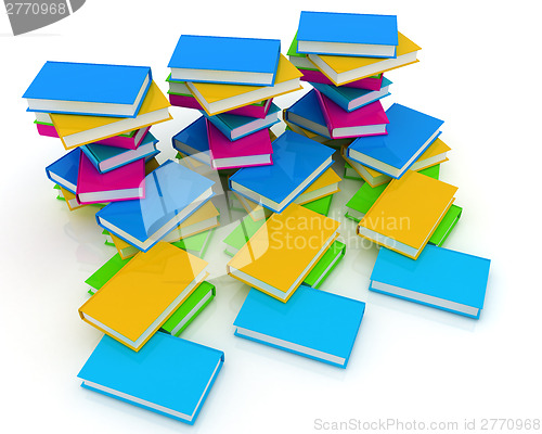 Image of colorful real books