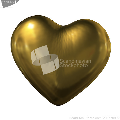 Image of 3d glossy metall heart