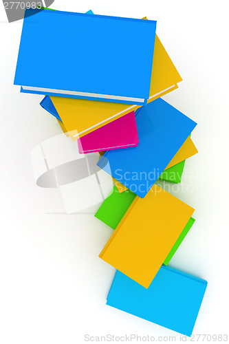 Image of colorful real books