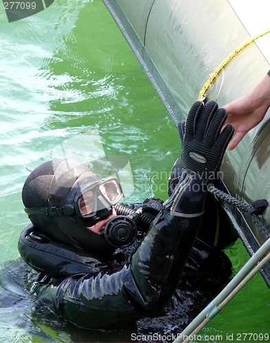 Image of Military Diver On Mission