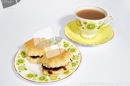 Image of Two scones and a drink
