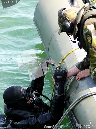 Image of Military Diver On Mission