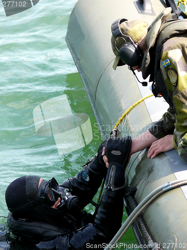 Image of Military Diver On Mission