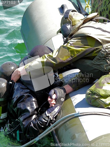 Image of Military Diver On Mission