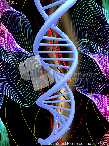 Image of DNA structure model background 