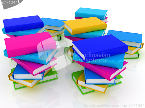 Image of colorful real books