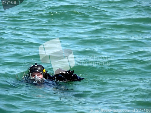 Image of Military Diver On Mission