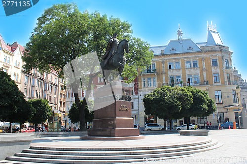 Image of monument of Daniel of Galicia in Lvov city