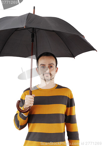 Image of Man with umbrella