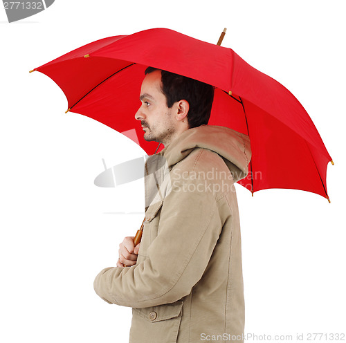 Image of Man with umbrella