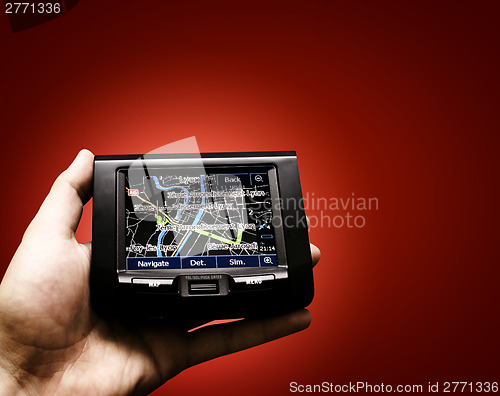 Image of Gps in a man hand.