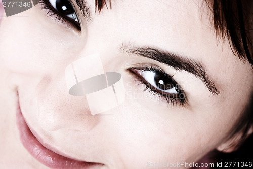 Image of Beautiful young woman face. 