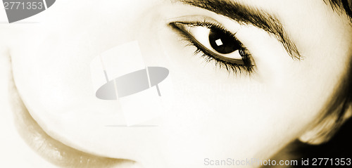 Image of Beautiful young woman face. 